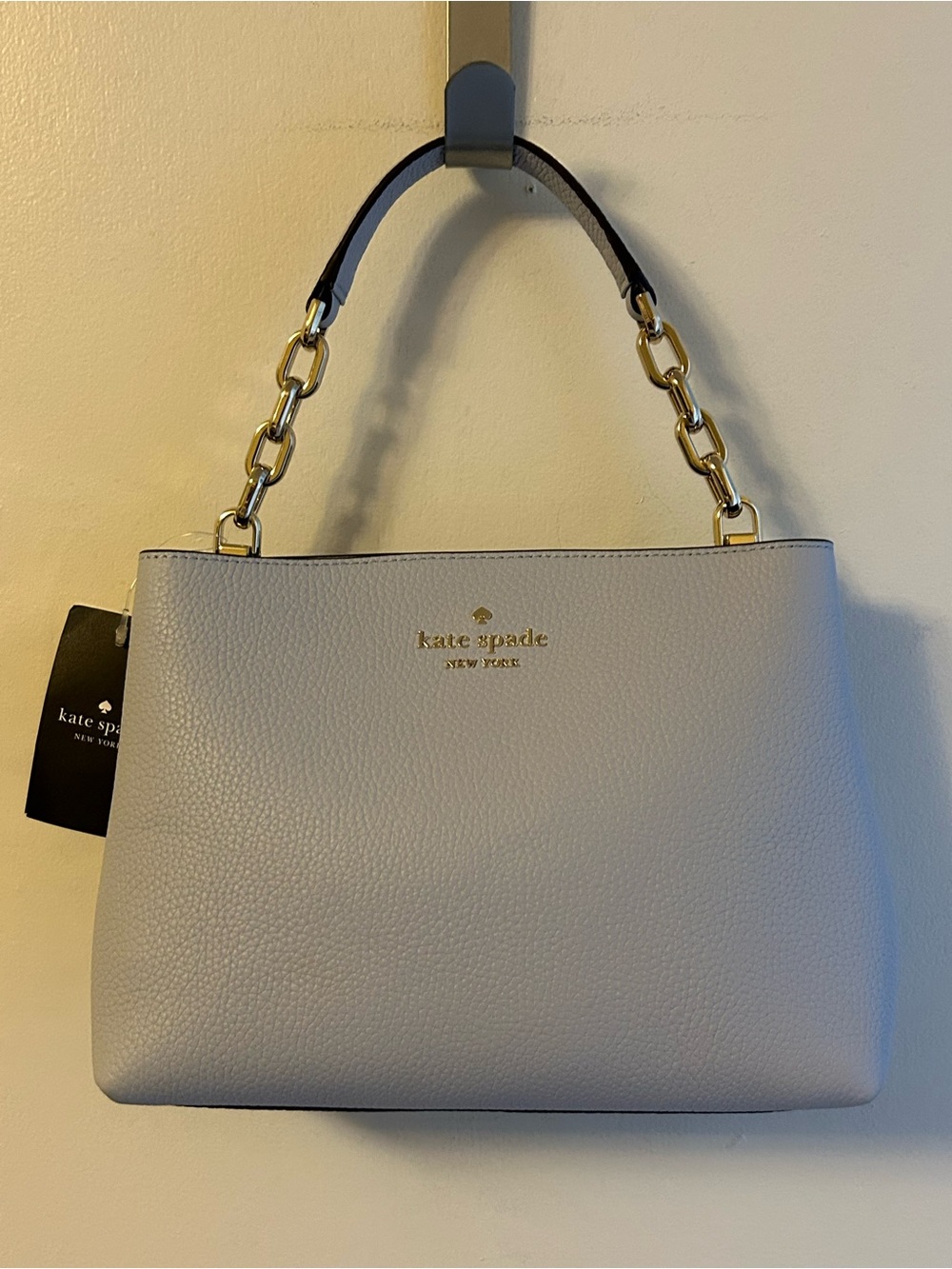 kate spade Aubrey Pale Hydra (Lavender) Pebbled Leather Top Handle Satchel